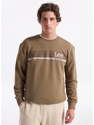 Lee Bisiklet Yaka Haki Erkek Sweatshırt L2520099801 Haki Sweatshirt