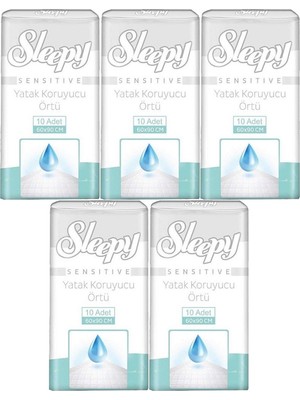 Sleepy Hasta Yatak Koruyucu 60*90CM 50 Adet (5pk*10)