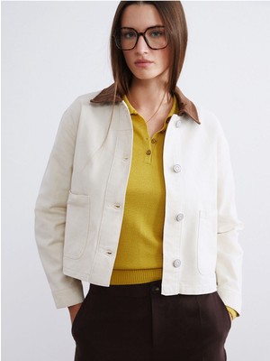 LC Waikiki Özmarka Yeni Sezon Gömlek Yaka Oversize Kadın CEKET_8684689967810