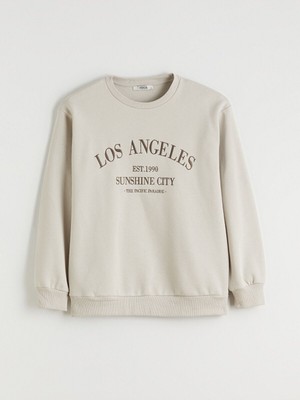 LC Waikiki Los Angeles Baskılı Oversize Kadın Kalın SWEATSHIRT_8684690036628