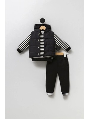 bebexy Çizgili  Siyahtakım 3'lü