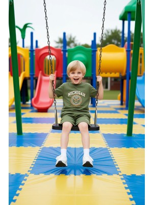 FRM Erkek Çocuk Yazlık Pamuklu Şehir Baskılı T Shirt ve Şort Takımı Kaliteli Şık Rahat