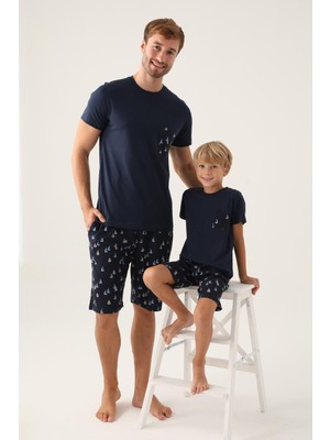 Arnetta Baba Oğul Şort Takım, (Ayrı Ayrı FIYATLANDIRILIR),%100 Pamuk