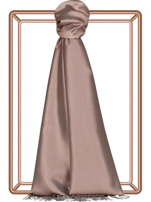 İpekevi Ipekevi Çift Taraflı Ipek Şal Puslu Pembe