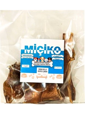 Miçiko Zengin Proteinli Dana Kelle Derisi Köpek Ödülü 100GR