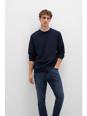Mavi Erkek Bisiklet Yaka Uzun Kollu Sweatshirt M0S10480 Lacivert