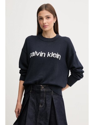 Tommy Hilfiger Ck LV047C311G Cotton Graphic Pullover Kadın Sweaters