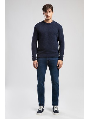 Lee Cooper Jagger Normal Bel Dar Kesim Düz Paça Erkek Jean Pantolon Devon Mid Blue