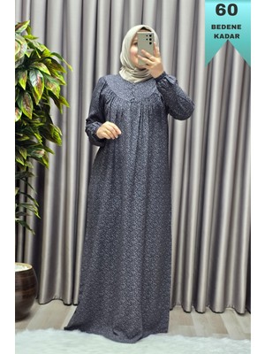 Elmas Tesettür Kadın Tesettür Giyim Büyük Beden Çıtır Desen Tam Robalı Elbise