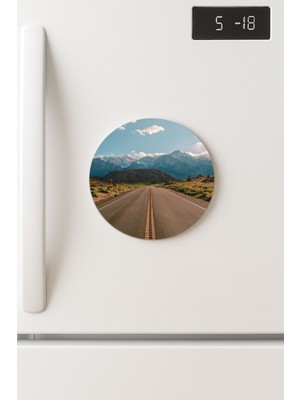 Nurdic Desenli Temalı Yuvarlak Buzdolabı Magnet – 10X10 cm Arızona