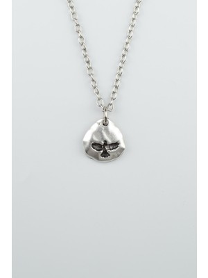 IDR Kartal Gümüş Kaplama Düz Zincir Kolye