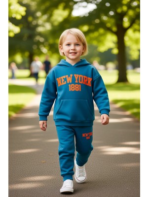 PayBuy Chicago 1886 Kapüşonlu Oversize Sweatshirt ve Eşofman Altı Takımı Erkek Çocuk Kaliteli Şık