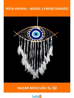 Letsii El Yapımı Göz Tasarımlı Rüya Kapanı Dream Catcher Model 5