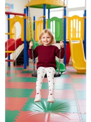 FRM Kız Çocuk Baskılı Örme Takım Kışlık Konfor ve Sevimli Detaylar Kaliteli Şık Rahat