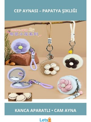 Letsii Papatya Tasarımlı Yumuşak Peluş Cep Aynası