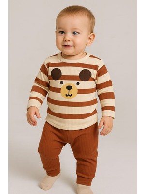 bebekyol Ayı Baskılı Bebek Takım