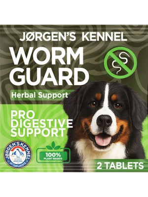 Jorgens Kennel Köpek Için %100 Iç Parazit Tableti Bitkisel ve Hapı 2 Tablet| Bağırsak Sağlığı & Sindirim Desteği