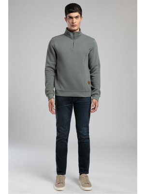 Lee Cooper Ceaser Erkek Dik Yaka Sweatshirt Çağla Yeşili