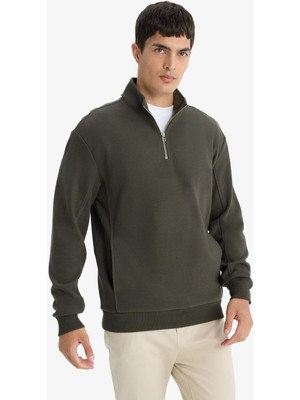 DeFacto Yumuşak Tuşe Fermuarlı Sweatshirt E9629AX25AU