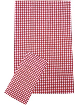 Lady Sunna Zefir Desen Sofra Bezi Masa Örtüsü 170 x 170 cm Kırmızı