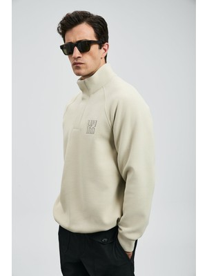Lufian Erkek Hazel Sweatshirt 112030190 Ekru