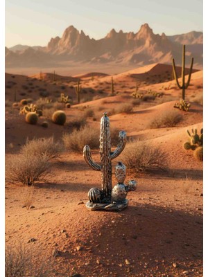 Curcuna Hediyelik Kaktüs Polyester Dekoratif Biblo