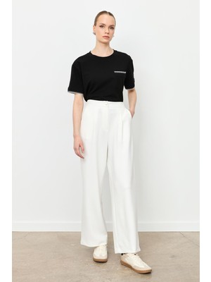 Accort Yüksek Bel Modal Pantolon-Kemık