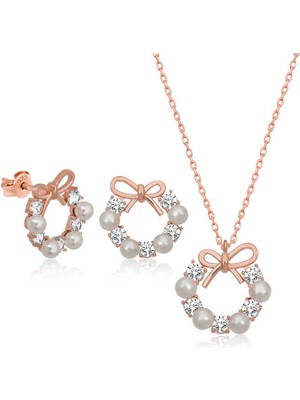 Gumush Gümüş İnci Kurdele Kadın Set