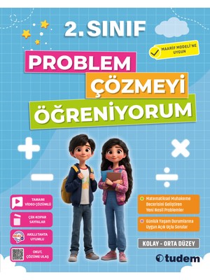 Tudem 2.sınıf Problem Çözmeyi Öğreniyorum Matematik Kitabı Tekil Ürün 2025 Basım