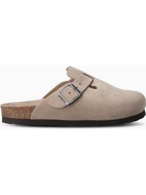 Kadın Terlik Rıva G105495 Genuins Velour Taupe