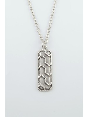 IDR Çubuk Bar Gümüş Kaplama Düz Zincir Kolye