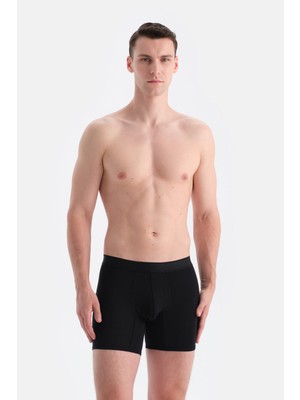 Dagi Siyah Düz Micro Modal Boxer