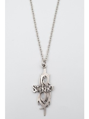 IDR Slipknot Gümüş Kaplama Düz Zincir Kolye