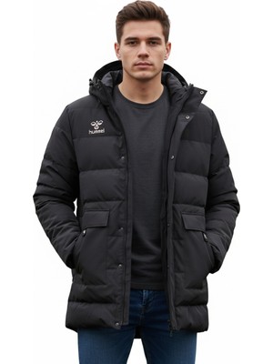 Hummel Line Erkek Gri Kapüşonlu Mont