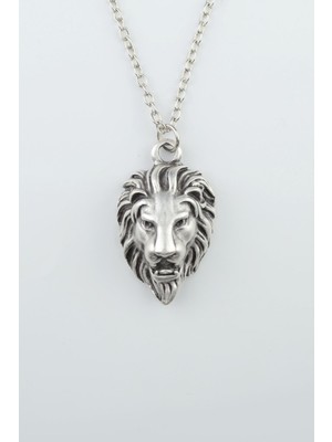 IDR Aslan Gümüş Kaplama Düz Zincir Kolye
