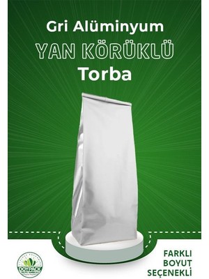 Gri Alüminyum Yan Körüklü Torba 500 - 12.5X40CM