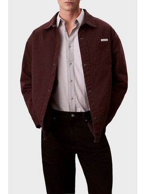 Calvin Klein Pamuklu Relaxed Fit Logolu Düğmeli Ceket LV04RD729GEO5 Erkek Ceket LV04RD729G Eo5