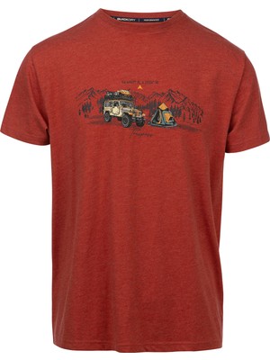 Trespass Horton - Casual Printed Tshirt Erkek Kırmızı Tişört