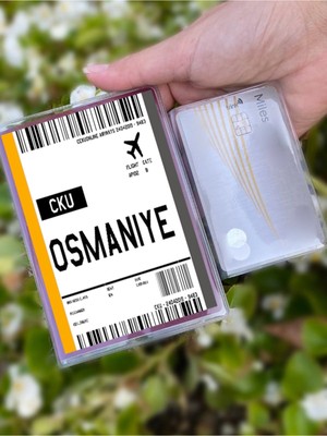 Nurdic Uçak Bileti Osmaniye Desenli Universal Şeffaf Pasaport Kılıfı Model Tüm Ülke Pasaportlarına Uygun