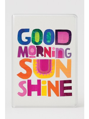 Nurdic Şeffaf Pasaport Kılıfı Kalın Mikron Kart Bölmeli Desenli Pasaport Kabı - Sunshine