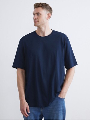 LC Waikiki Büyük Beden Basic Penye Erkek TIŞÖRT_8684690680166