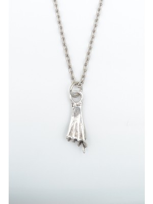 IDR Nah El Hareketi Gümüş Kaplama Düz Zincir Kolye