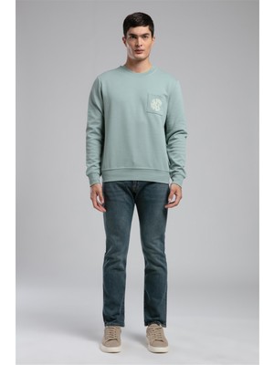 Lee Cooper Livos Erkek O Yaka Sweatshirt Mint