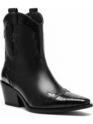 Siyah Kadın Topuklu Bot 640.58151-01