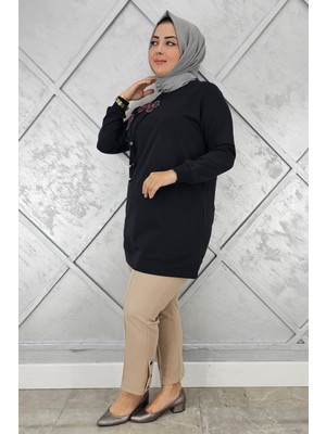 Pys Giyim Kadın Dikme ve Bağucu Detaylı Tesettür Tunik