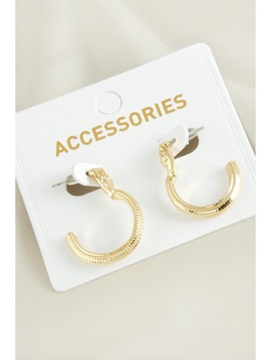 Fantastik Store Yarım Halka Yeni Sezon Metal Küpe