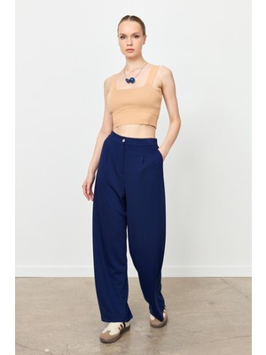 Accort Yüksek Bel Modal Pantolon-Lacı