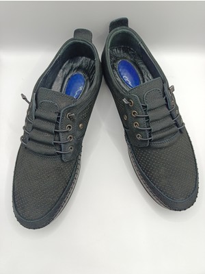 Bukond  Içi Dışı Hakiki Deri Jelli Taban  Lastikli Bağcıklı Erkek Yazlık Rahat Günlük Hafif Çarık Ayakkabı