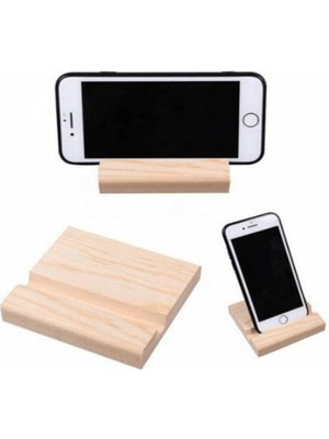 Mikasso Ahşap Telefon Tutucu Telefon Standı Kahverengi Ahşap