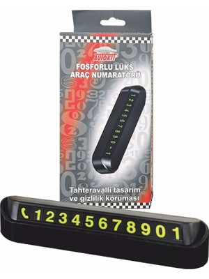 Mikasso Fosforlu Lüks Araç Numeratörü Cn